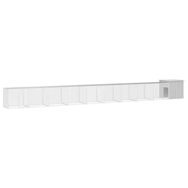Gossi cotet pentru pasari, gri, 1000x91x100 cm, otel galvanizat