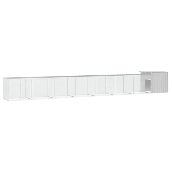 Gossi cotet pentru pasari, gri, 700x91x100 cm, otel galvanizat
