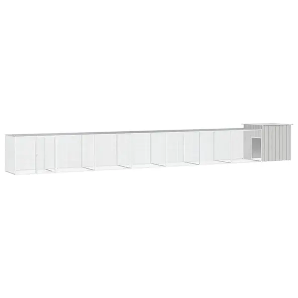 Gossi cotet pentru pasari, gri, 800x91x100 cm, otel galvanizat