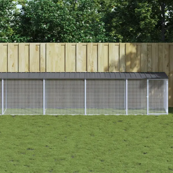 Gossi cotet pui cu acoperis, antracit, 1003x98x90 cm, otel galvanizat