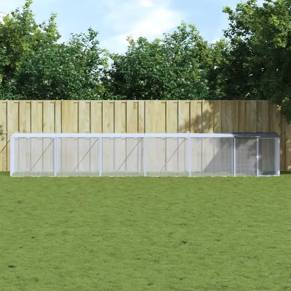 Gossi cotet pui cu acoperis, antracit, 603x98x90 cm, otel galvanizat