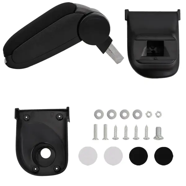 Gossi cotiera auto, negru, 15x35x(30-47) cm abs