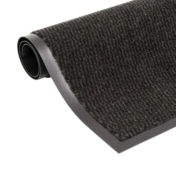 Gossi covoare usa anti-praf, 2 buc. negru, 40x60 cm, dreptunghiular