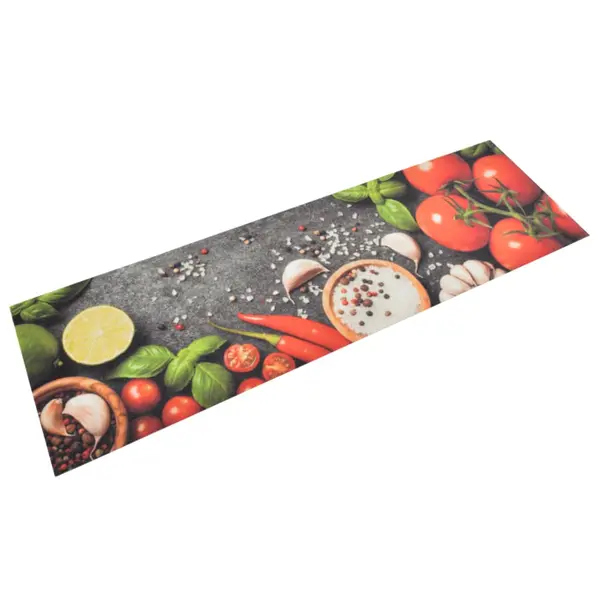 Gossi covor de bucatarie lavabil, 45x150 cm, catifea, model legume