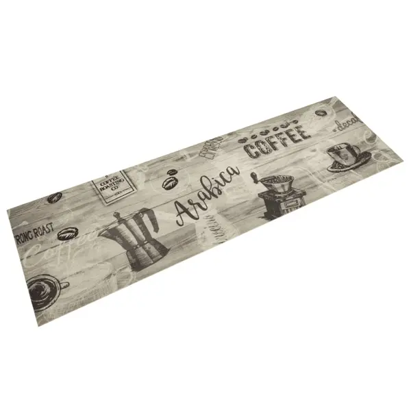 Gossi covor de bucatarie lavabil coffee, gri, 45x150 cm, catifea