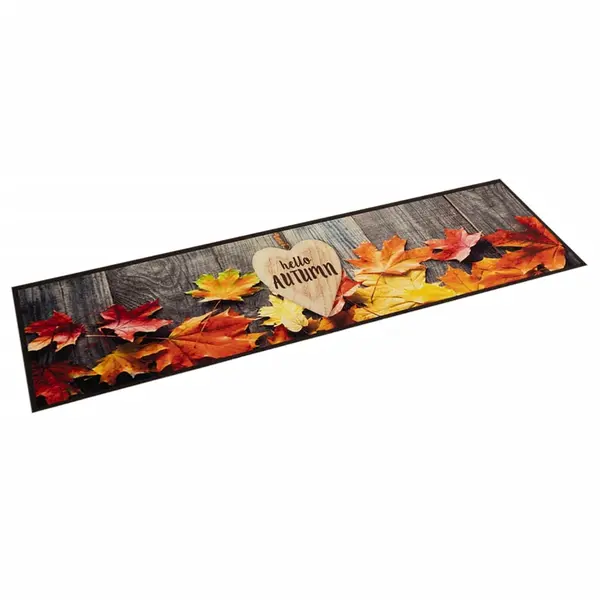 Gossi covor de bucatarie lavabil, model toamna, 60x300 cm, catifea