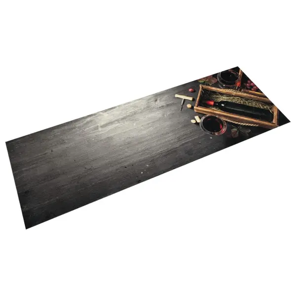 Gossi covor de bucatarie lavabil, sticla vin, 60x180 cm, catifea