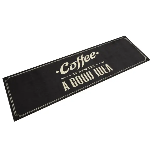 Gossi covor de bucatarie lavabil, text coffee, 45x150 cm, catifea