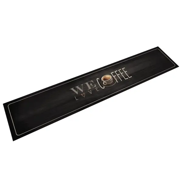 Gossi covor de bucatarie lavabil, text coffee, 60x300 cm, catifea