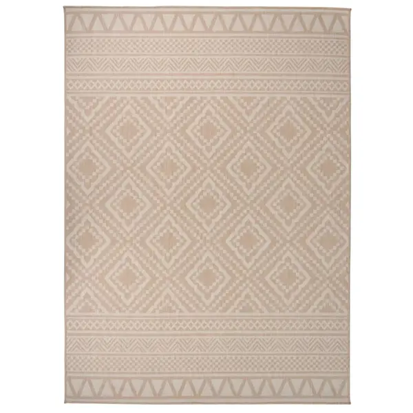 Gossi covor de exterior, dungi maro, 200x280 cm, tesatura plata