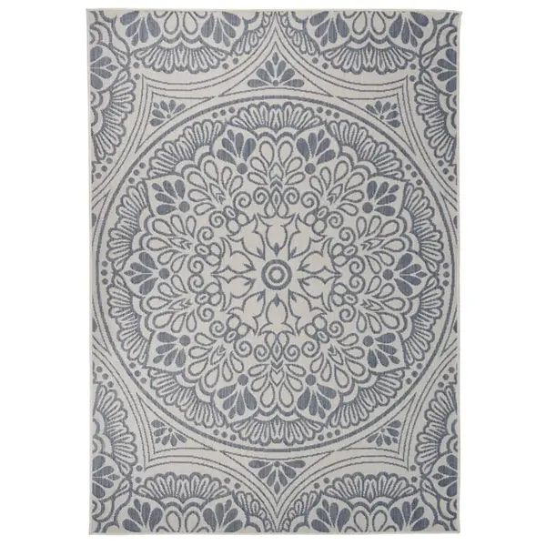 Gossi covor de exterior, model albastru, 140x200 cm, tesatura plata