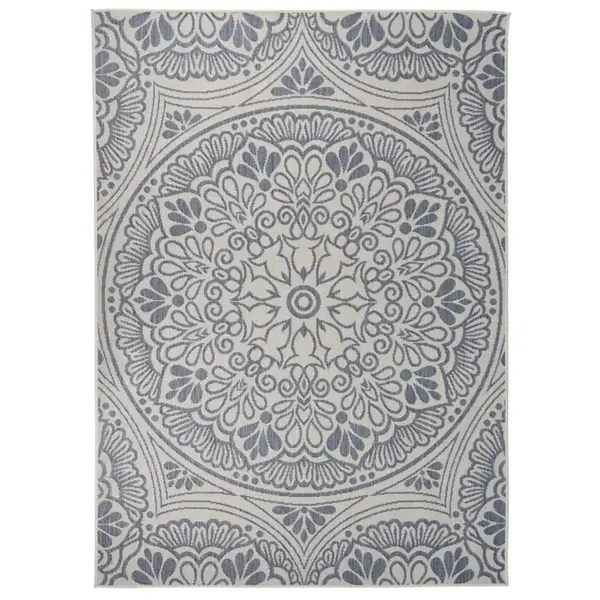 Gossi covor de exterior, model albastru, 200x280 cm, tesatura plata