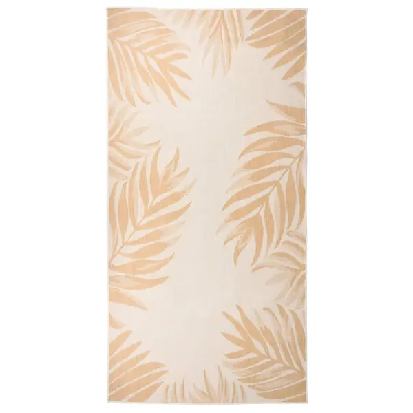 Gossi covor de exterior, model frunze, 100x200 cm, tesatura plata
