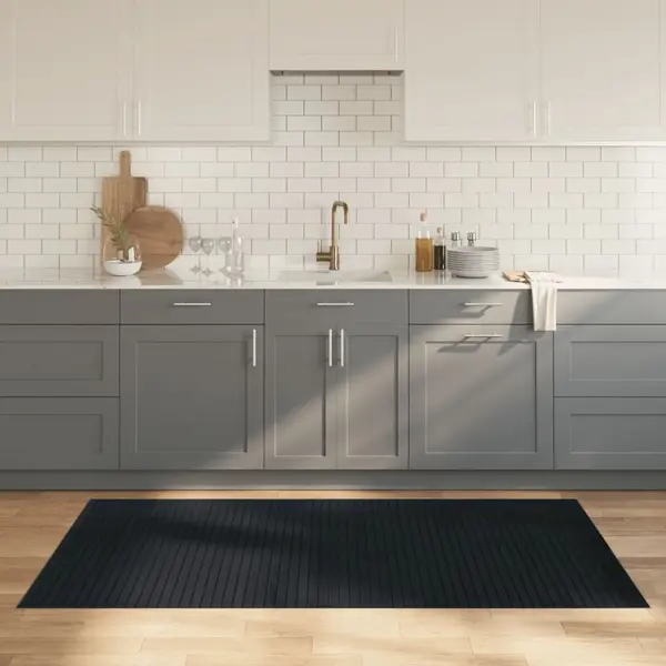 Gossi covor dreptunghiular, gri, 100x200 cm, bambus