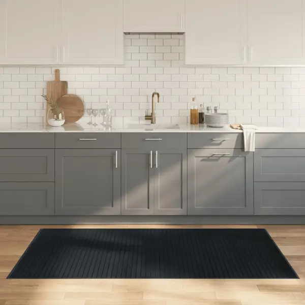 Gossi covor dreptunghiular, gri, 100x200 cm, bambus