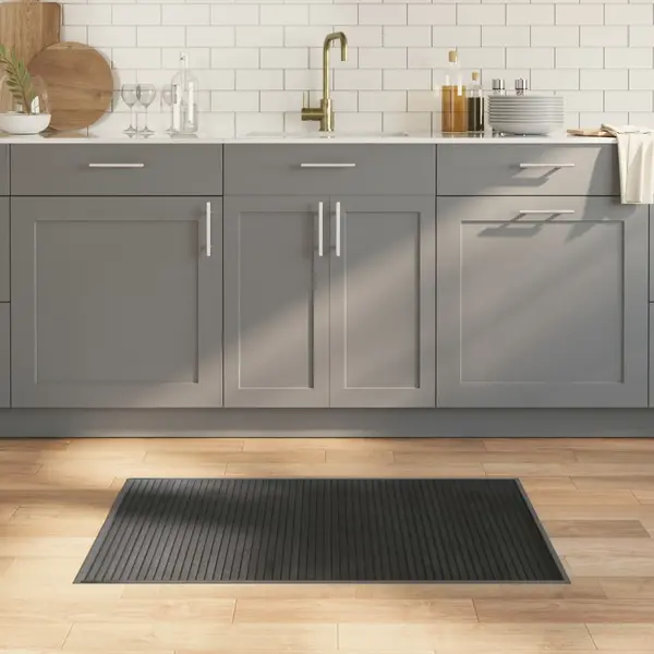 Gossi covor dreptunghiular, gri, 60x100 cm, bambus