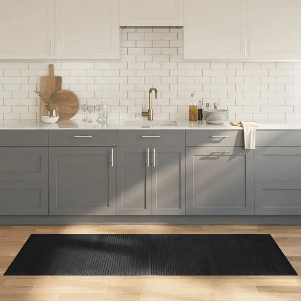 Gossi covor dreptunghiular, gri, 80x200 cm, bambus