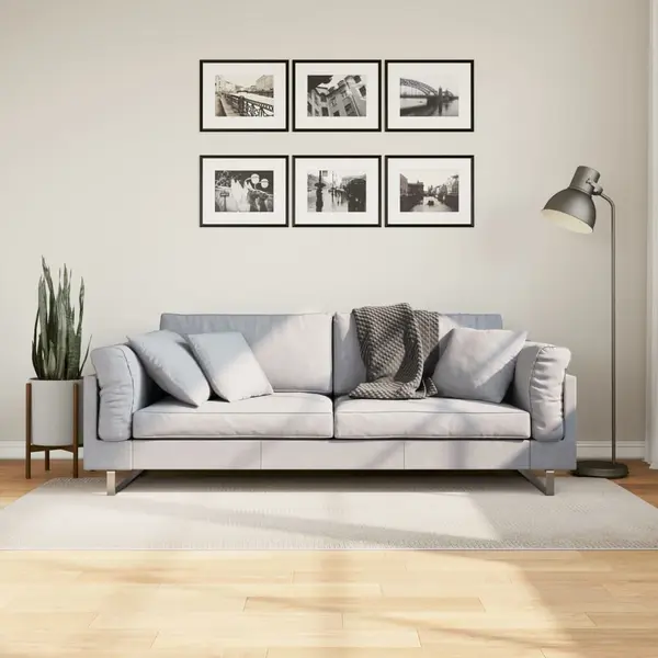 Gossi covor iza aspect scandinav, cu fire scurte, crem, 100x200 cm