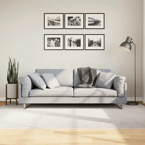 Gossi covor iza aspect scandinav, cu fire scurte, crem, 160x230 cm