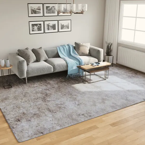 Gossi covor lavabil, gri, 400x300 cm, anti-alunecare