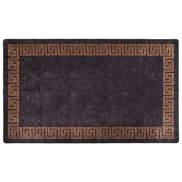Gossi covor lavabil, negru si auriu, 190x300 cm, antiderapant