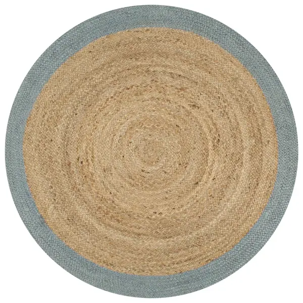 Gossi covor manual cu margine maslinie, 150 cm, iuta