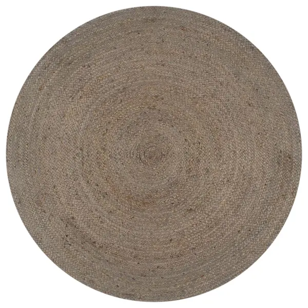 Gossi covor manual, gri, 150 cm, iuta, rotund