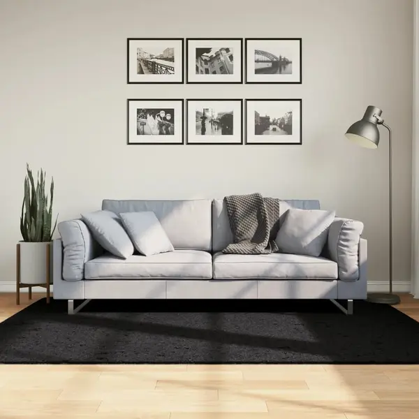 Gossi covor „oviedo”, fire scurte, negru, 140x200 cm