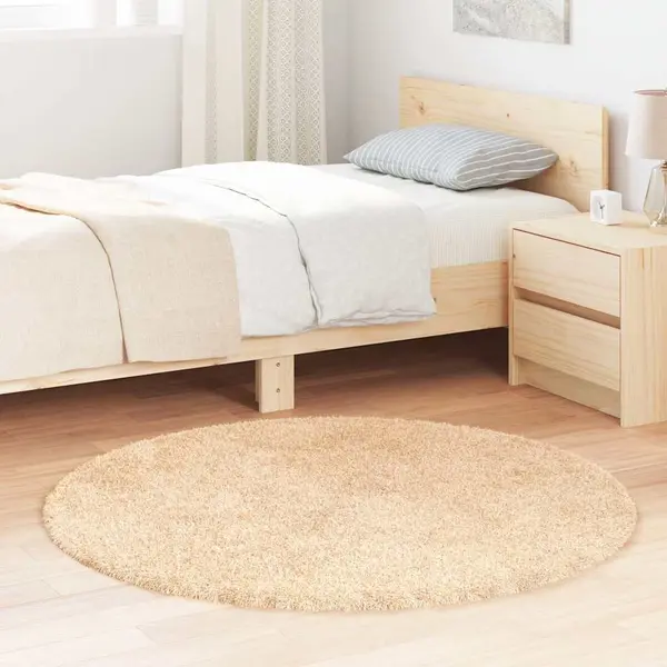 Gossi covor shaggy bej 120x120 cm poliester