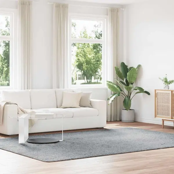 Gossi covor shaggy cu gramada inalta gri argintiu 240x340cm poliester