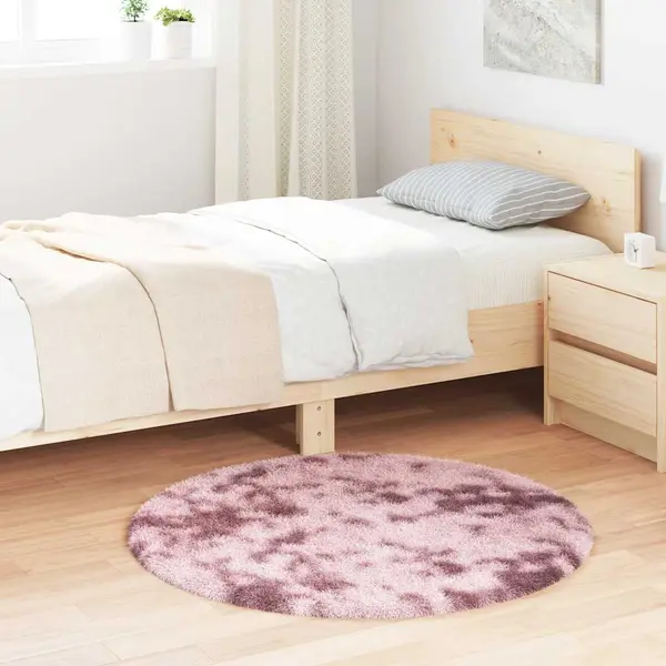 Gossi covor shaggy roz praf 100x100 cm poliester