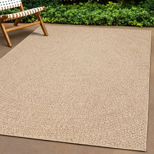 Gossi covor zizur aspect iuta, 240x240cm, pentru interior si exterior