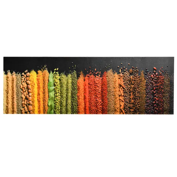 Gossi covoras bucatarie, lavabil, imprimeu condimente, 60x300 cm