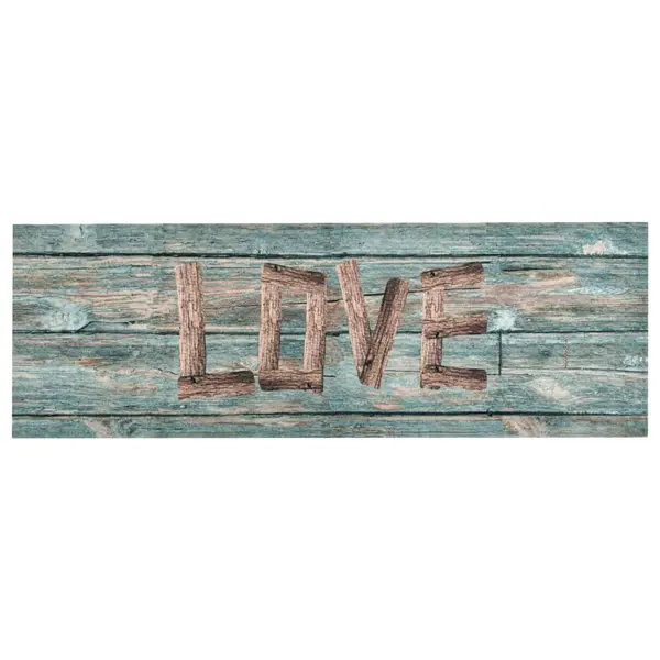 Gossi covoras bucatarie, lavabil, imprimeu love, 60x300 cm