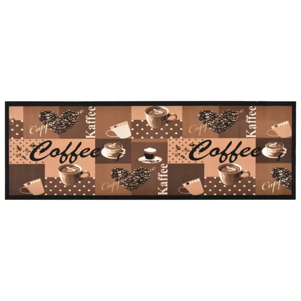 Gossi covoras bucatarie, lavabil, maro model cafea, 45x150 cm
