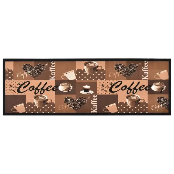 Gossi covoras bucatarie, lavabil, maro model cafea, 60x180 cm