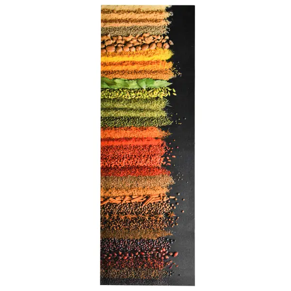 Gossi covoras de bucatarie, lavabil, model condimente, 45x150 cm