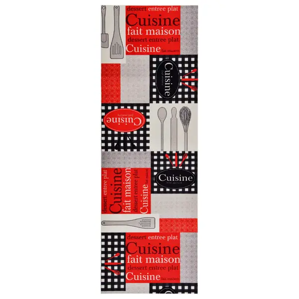 Gossi covoras de bucatarie, lavabil, model cuisine, 45x150 cm