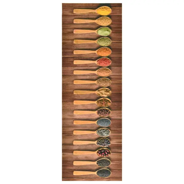 Gossi covoras de bucatarie, lavabil, model linguri, 45x150 cm