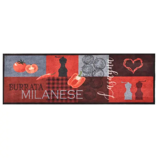 Gossi covoras de bucatarie, lavabil, model tomate, 45 x 150 cm