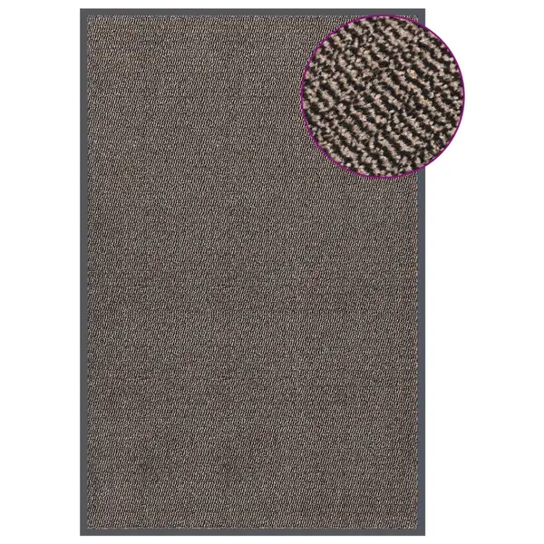 Gossi covoras de intrare cu smocuri, maro inchis, 120x180 cm
