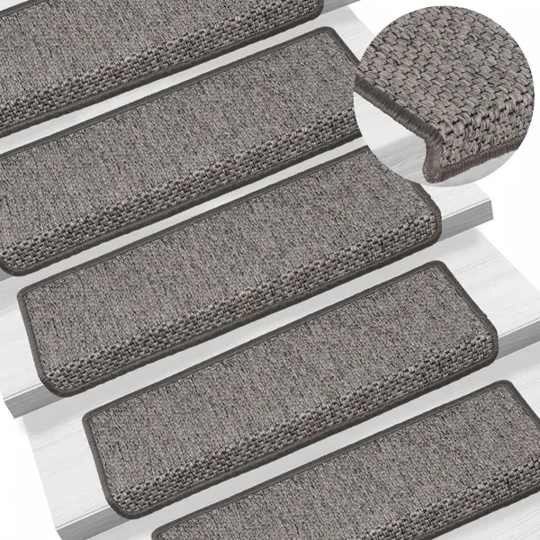 Gossi covoras scari autoadeziv 15 buc. gri&bej 65x21x4cm aspect sisal