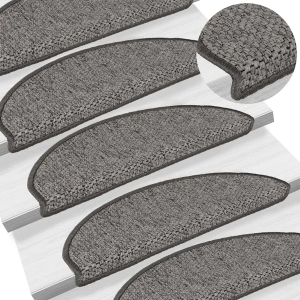 Gossi covorase autoadezive de scari 15 buc. maro bej 65x21x4cm sisal