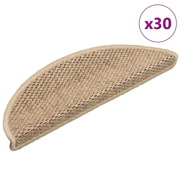 Gossi covorase de scara autoadezive aspect sisal 30 buc. nisip