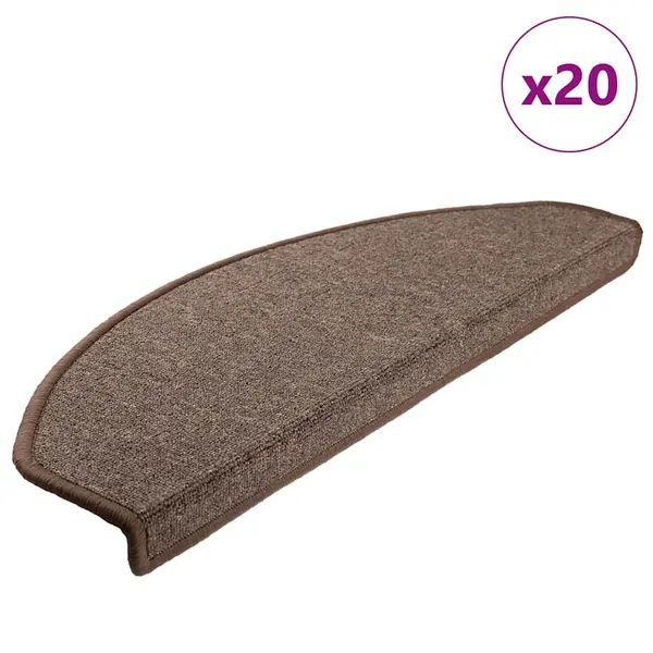 Gossi covorase scara 20 buc cafea maro 65x24x4 cm