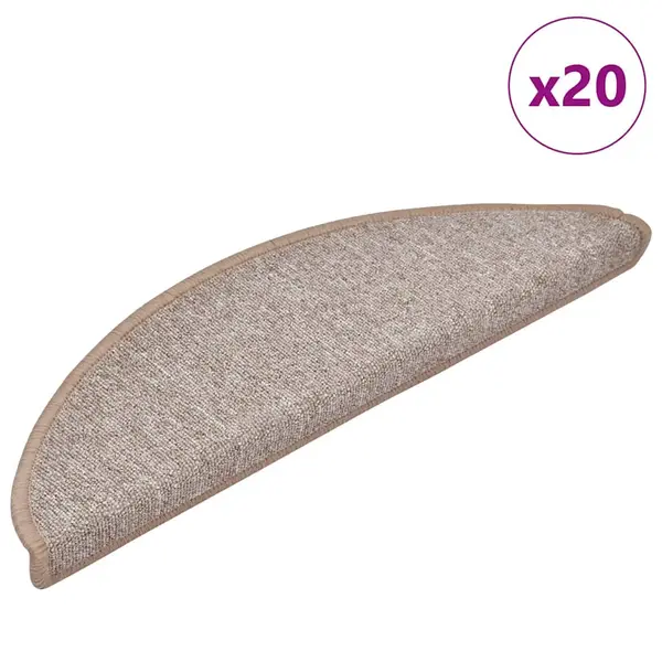 Gossi covorase scara 20 buc maro deschis 56x17x3 cm