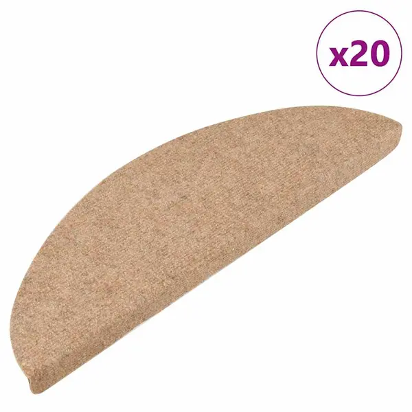 Gossi covorase scara autoadezive 20 buc bej 65x22,5x3,5 cm