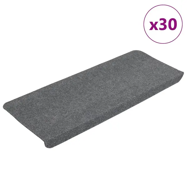 Gossi covorase scara autoadezive 30 buc gri 65x24,5x3,5 cm