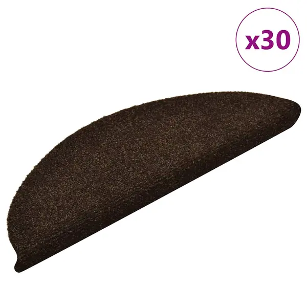 Gossi covorase scara autoadezive 30 buc maro inchis 56x17x3 cm