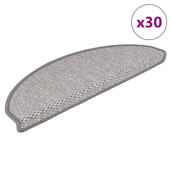 Gossi covorase scara autoadezive aspect sisal 30 buc platina